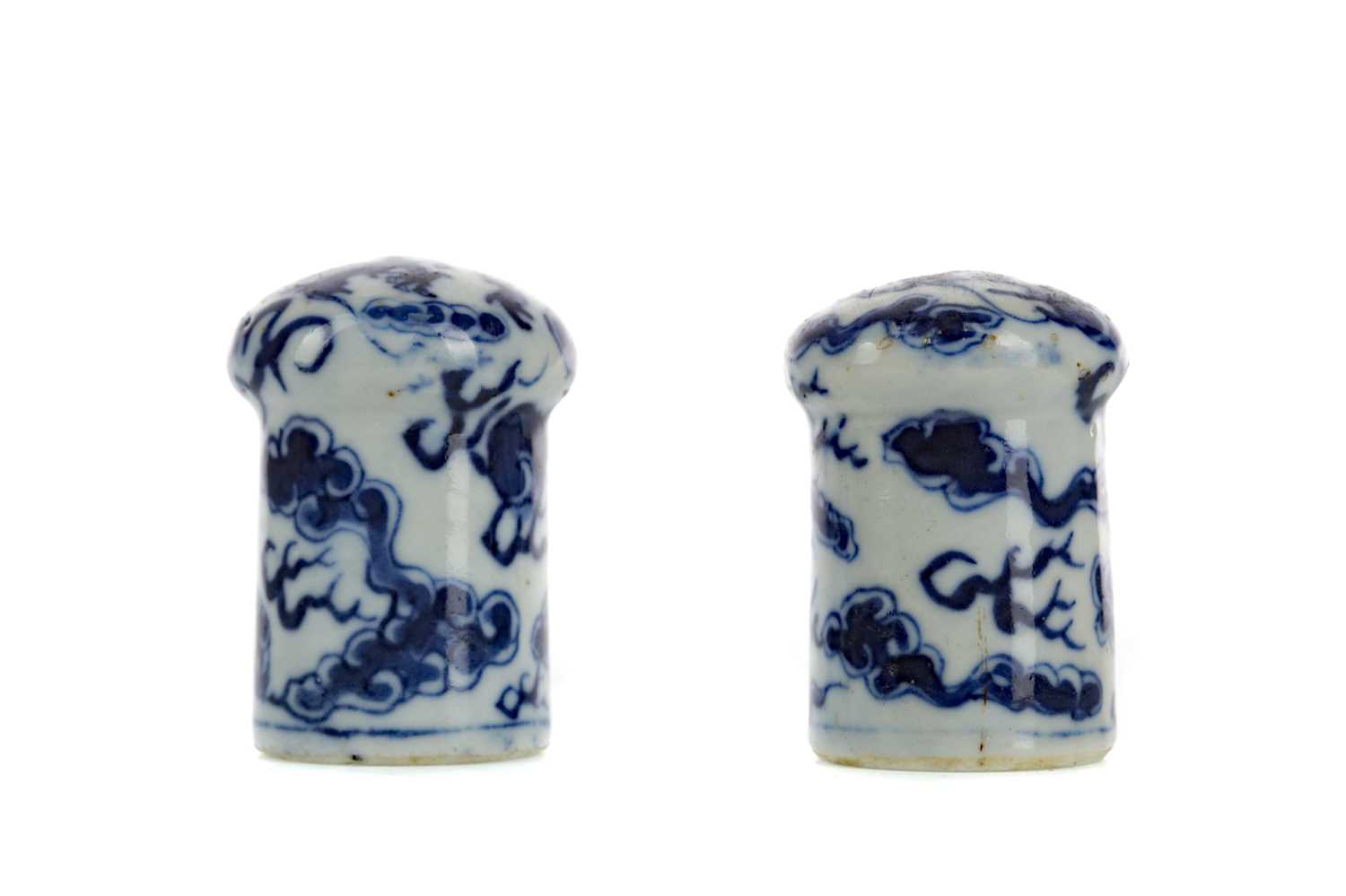Lot 1760 - A LOT OF TWO 20TH CENTURY CHINESE CANE TOPPERS
