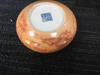 Lot 780 - AN EARLY 20TH CENTURY CHINESE SPILL VASE AND A DISH