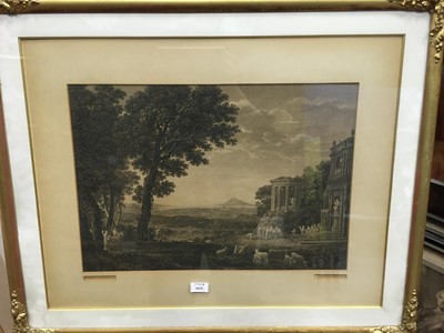 Lot 1035 - TWO ENGRAVINGS AFTER CLAUDE LORRAIN
