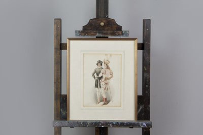 Lot 1054 - A WATERCOLOUR OF 'TWO GAY BLADES' AND ONE OF APOLLO