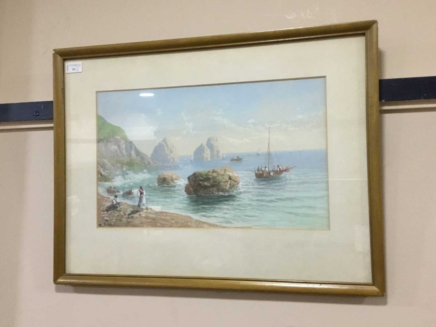 Lot 81 - A LOT OF FOUR WATERCOLOURS SIGNED M. GIANNI