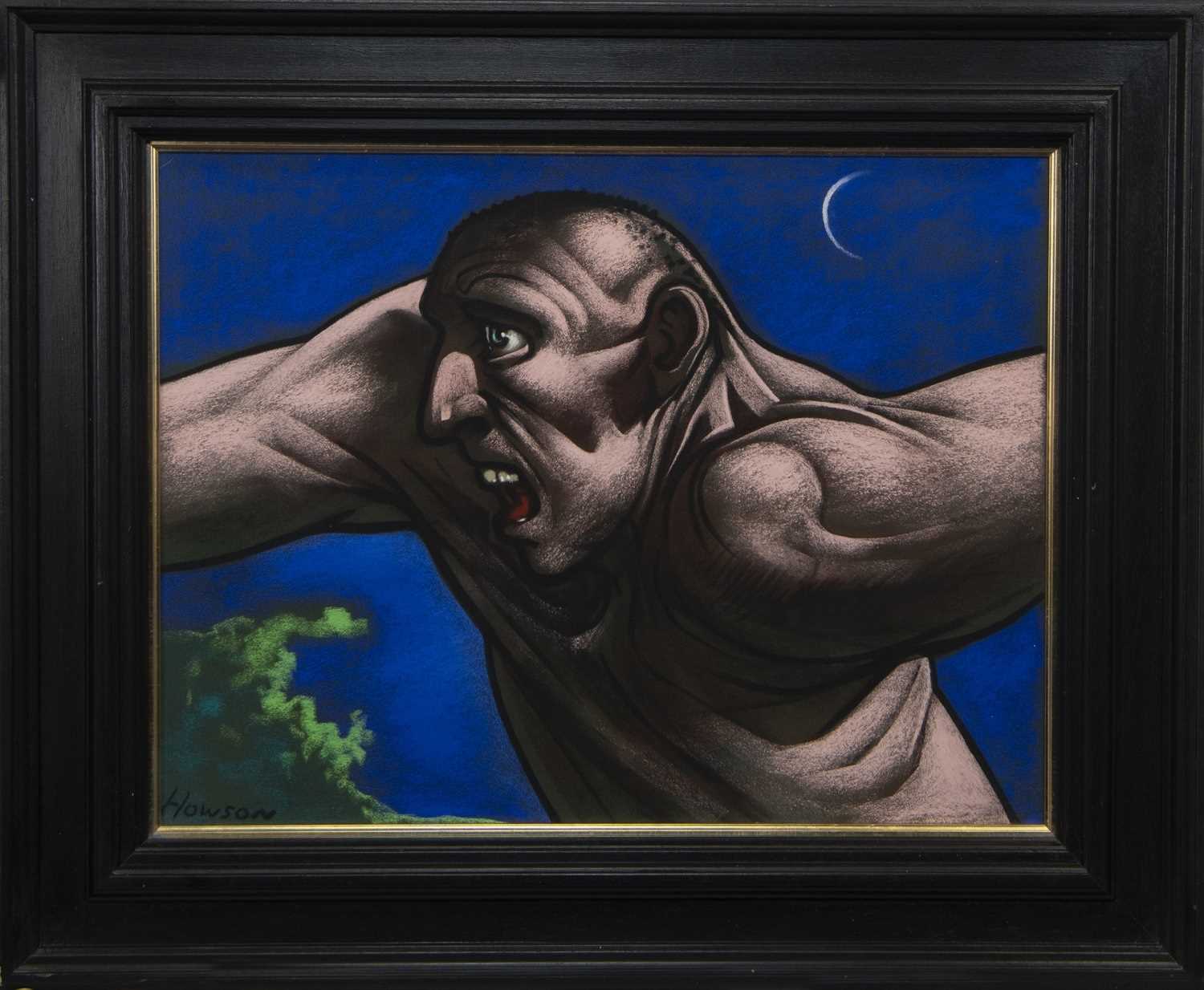 Lot 525 - FELIX, A PASTEL BY PETER HOWSON