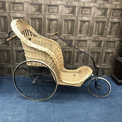 Lot 280 - A WICKER AND METAL BUGGY