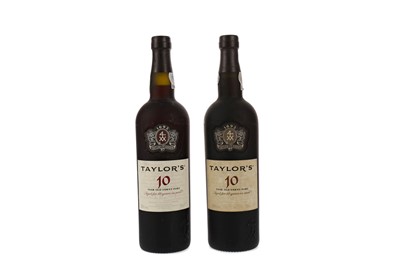 Lot 42 - TWO BOTTLES OF TAYLOR'S 10 YEARS OLD TAWNY PORT