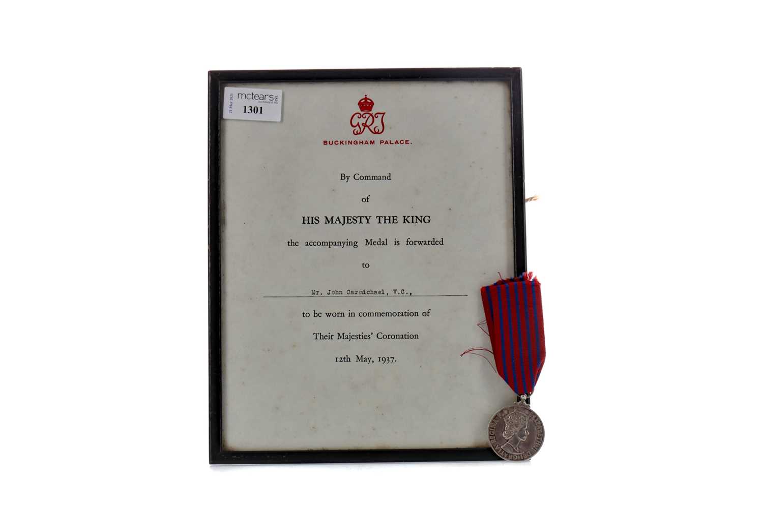 Lot 1301 - AN ELIZABETH II GEORGE MEDAL, ALONG WITH A CERTIFICATE