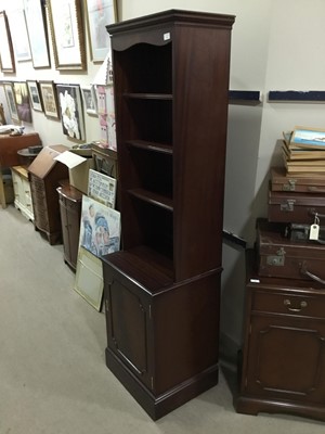Lot 401 - A MAHOGANY SLENDER CABINET