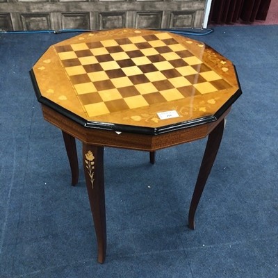 Lot 410 - A MUSICAL NEEDLEWORK TABLE