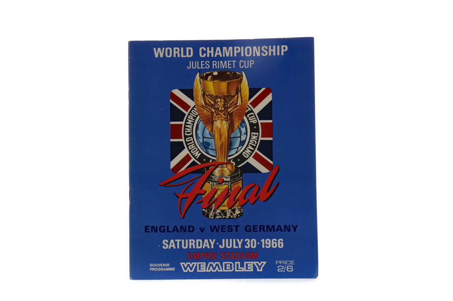 Lot 1834 - AN ENGLAND VS. WEST GERMANY WORLD CUP FINAL PROGRAMME 1966