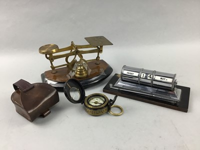Lot 363 - A DOLLAND PRISMATIC COMPASS AND OTHER OBJECTS