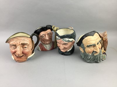 Lot 450 - A LOT OF ROYAL DOULTON CHARACTER JUGS AND A CHARACTER JUG BOOK