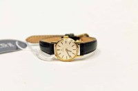 Lot 157 - LADY'S OMEGA WRIST WATCH the round dial with...