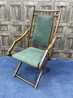 Lot 389 - A 19TH CENTURY CAMPAIGN CHAIR