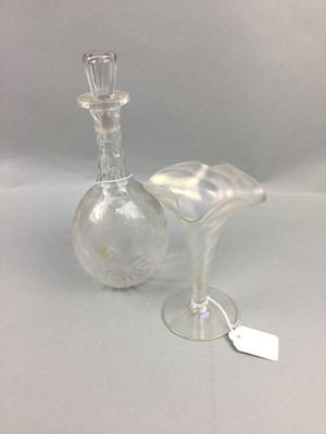 Lot 226 - AN EARLY 20TH CENTRY ART NOUVEAU GLASS VASE AND OTHER GLASS WARE