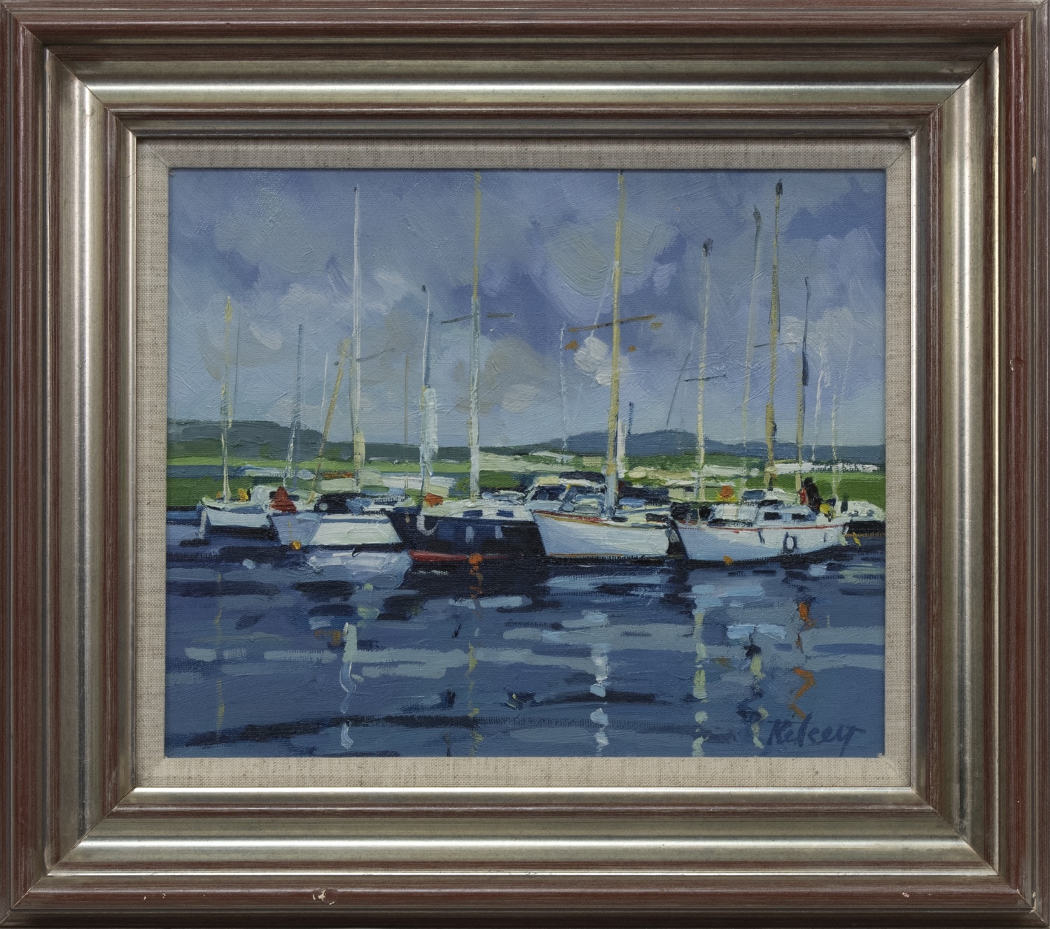 Lot 594 INVERKIP MARINA, AN OIL BY ROBERT KELSEY