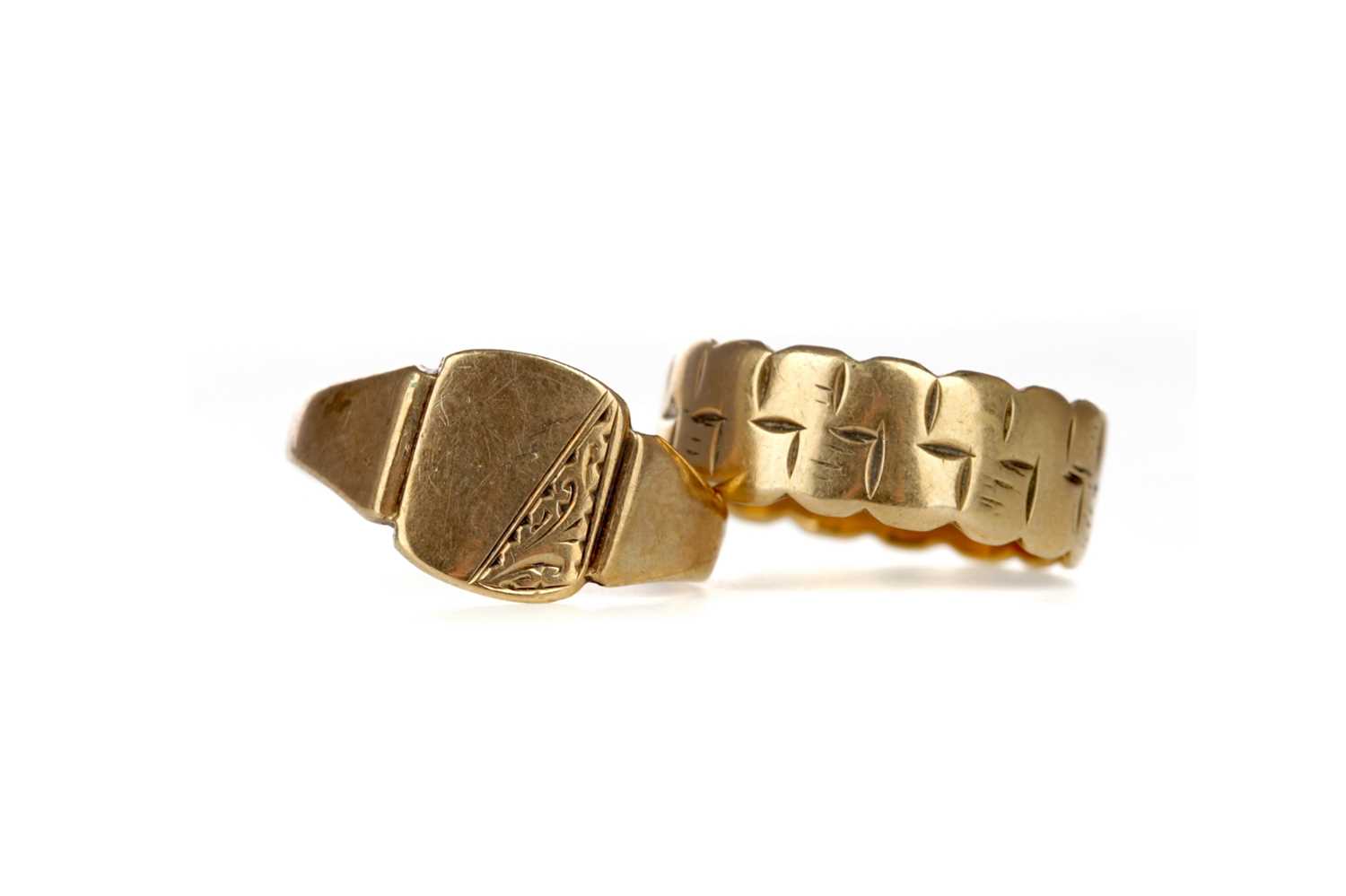 Lot 317 - TWO GOLD RINGS