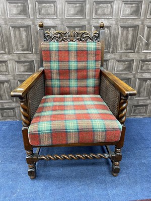 Lot 471 - A RESTORATION STYLE BERGERE ARMCHAIR