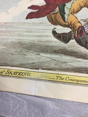 Lot 1450 - THE ELEMENTS OF SKATEING,
AFTER JAMES GILRAY (English, 1756-1815)