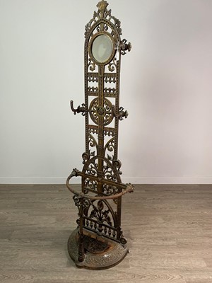 Lot 483 - A VICTORIAN CAST IRON HALLSTAND
