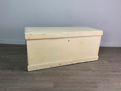Lot 496 - A PAINTED BLANKET CHEST