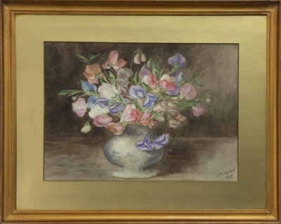 Lot 36 - TWO FLORAL STUDIES BY JENNIE M HARRIS