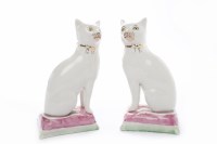 Lot 1102 - PAIR OF LATE 19TH CENTURY STAFFORDSHIRE WALLY...