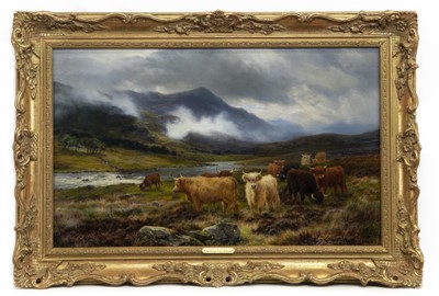 Lot 2007 - THE DOCHART VALLEY, PERTHSHIRE, AN OIL BY LOUIS BOSWORTH HURT