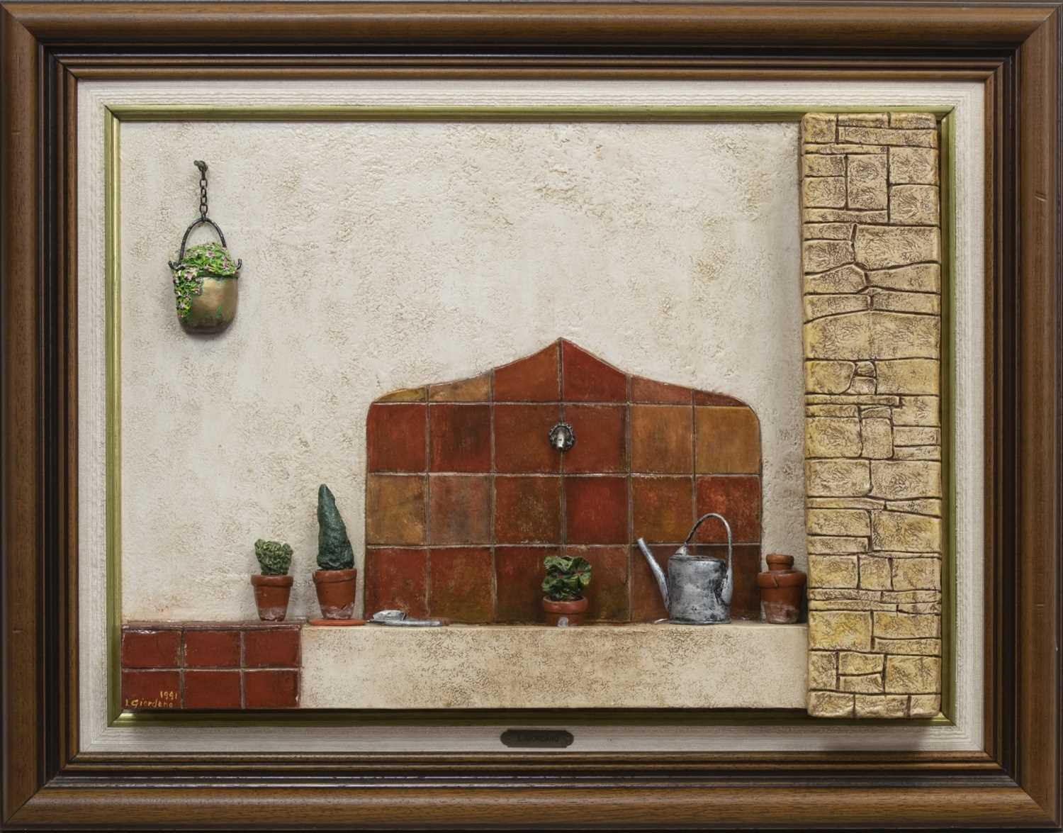 Lot 623 - LA PETITE FONTAINE, A MIXED MEDIA CONSTRUCTION BY LOUIS GIORDANO