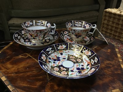 Lot 51 - A COLLECTION OF EARLY TO MID-19TH CENTURY TEACUPS AND SAUCERS