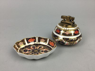 Lot 53 - A LOT OF TWO ITEMS OF ROYAL CROWN DERBY IMARI WARE AND GLASS PAPERWEIGHTS