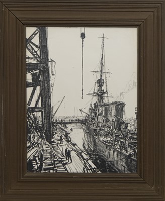 Lot 44 - READY FOR SEA, A LITHOGRAPH BY MUIRHEAD BONE