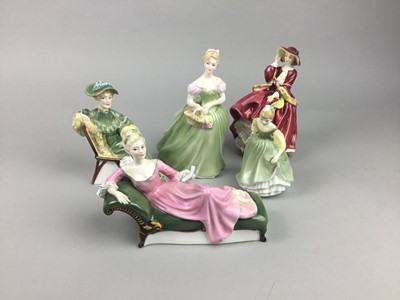 Lot 106 - A LOT OF FIVE ROYAL DOULTON FIGURES OF LADIES