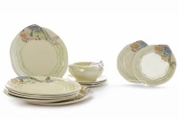 Lot 1120 - LOT OF CLARICE CLIFF FISH SERVICE DINNER WARE...