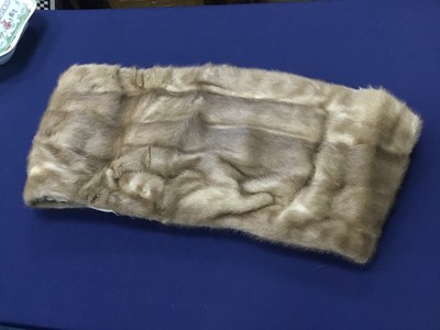 Lot 110 - A LADY'S FUR COAT AND A STOLE