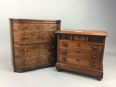Lot 119 - A LOT OF TWO APPRENTICE PIECE CHESTS OF DRAWERS