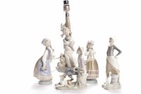 Lot 1131 - COLLECTION OF LLADRO FIGURES including two...