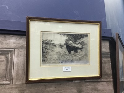 Lot 197 - TWO SETTERS, ETCHING SIGNED JACKSON SIMPSON