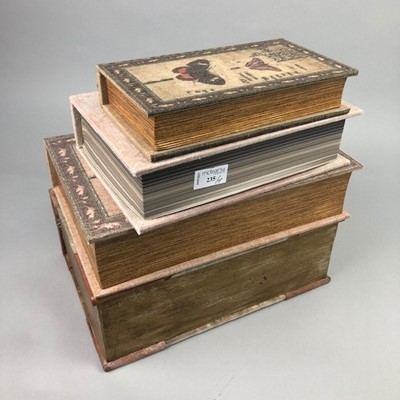 Lot 235 - A LOT OF FOUR 'BOOKSHELF' CASKETS