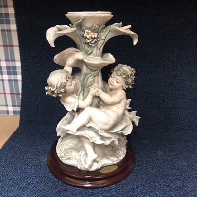 Lot 143 - A FLORENCE FIGURE OF A SEATED CHILD AND TWO OTHERS