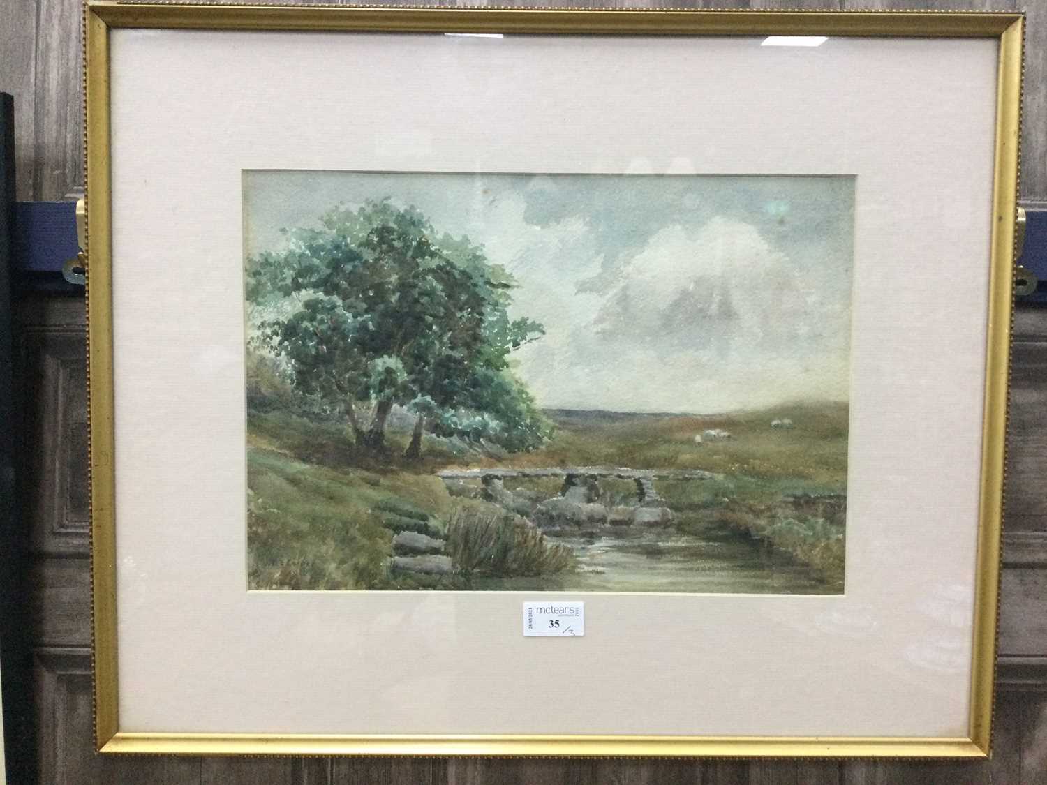 Lot 35 - LANDSCAPE WITH A RIVER BY M.E CARNER AND TWO OTHERS