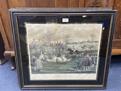 Lot 260 - ST ALBANS GRAND STEEPLE CHASE, FOUR COLOURED ENGRAVINGS AFTER JAMES POLLARD