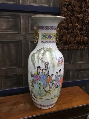 Lot 10 - A CHINESE FAMILLE ROSE VASE