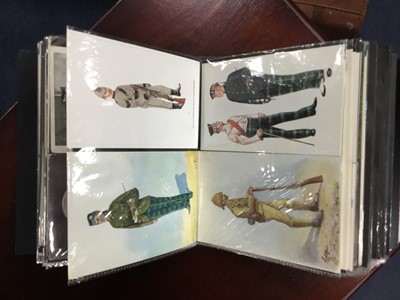 Lot 214 - A LOT OF TWO ALBUMS OF VINTAGE MILITARY POSTCARDS