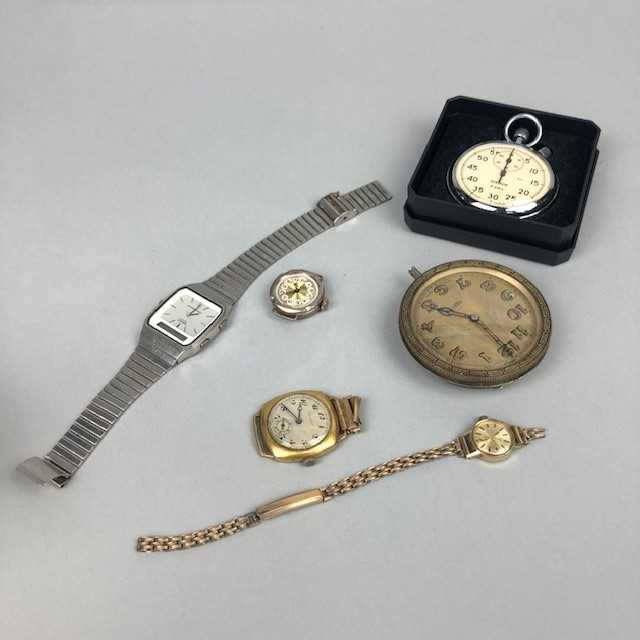 Lot 17 - A SEKONDA 16 JEWELS STOP WATCH ALONG WITH OTHER WATCHES