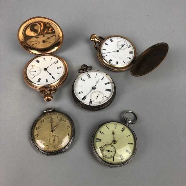 Lot 14 - A LOT OF FIVE POCKET WATCHES