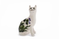 Lot 1152 - GRISELDA HILL WEMYSS POTTERY CAT with thistle...