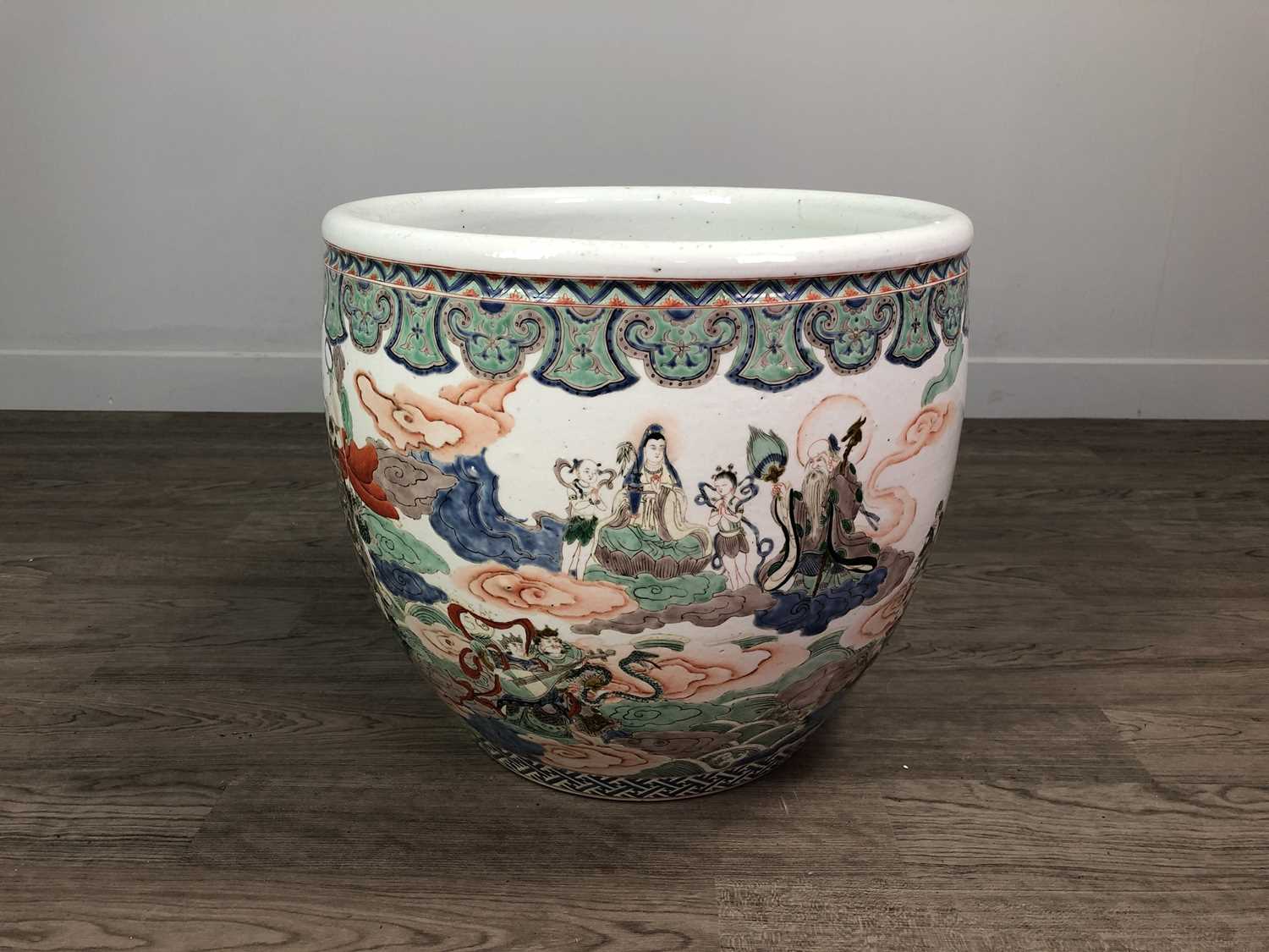 Lot 844 - A LATE 19TH CENTURY CHINESE STONEWARE PLANTER