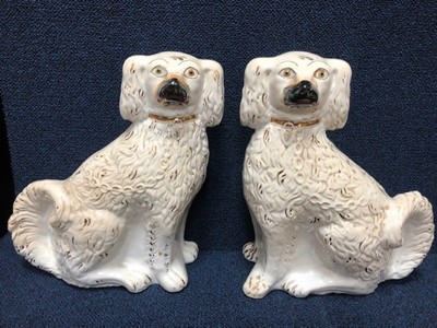 Lot 182 - A PAIR OF 20TH CENTURY WALLY DOGS AND ANOTHER PAIR