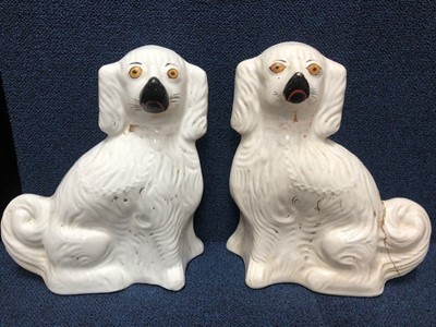 Lot 182 - A PAIR OF 20TH CENTURY WALLY DOGS AND ANOTHER PAIR