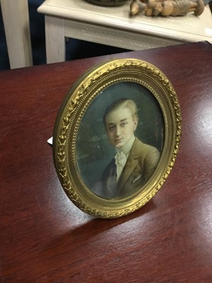 Lot 239 - A MINIATURE PORTRAIT IN GILT FRAME