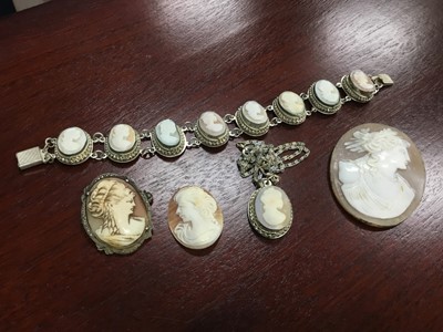 Lot 244 - A COLLECTION OF CAMEO ITEMS